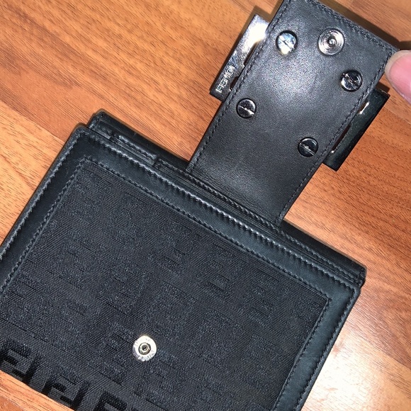 Authentic Fendi Zucca FF Logo Compact Wallet - Picture 3 of 14